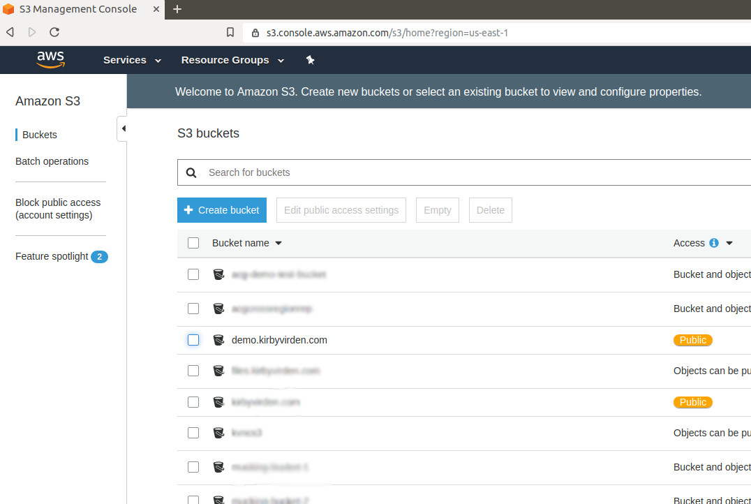 Create an Amazon S3 bucket to host your serverless WordPress site